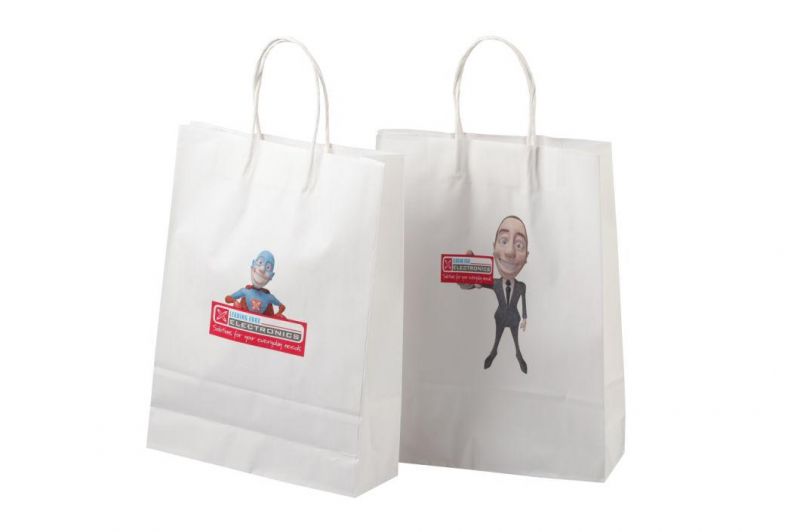 White Paper Bag Crafts for Your Gifts Packaging