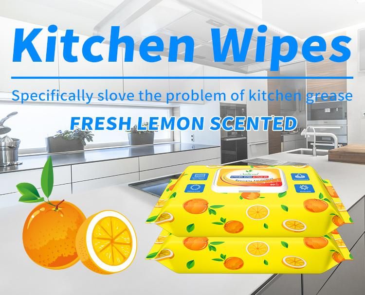 Biodegradable Kitchen Cleaning Wipes for Kitchen Stove, Range Hood Usage