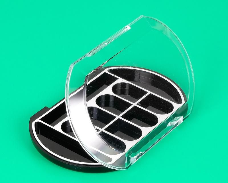 Hot-Sale Popular Round Shape Eye Shadow Palette Plastic Palette 10 Holes Empty Palette for Eyebrow Powder Case