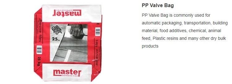 China PP Woven Laminated Ad Star Valve Bag for Cement Concrete Plant