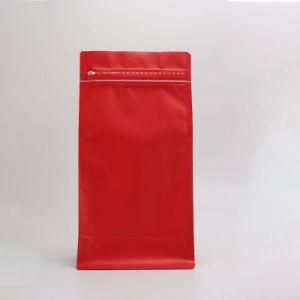 Vertical Moisture-Proof Coffee Bagflat Bottom Coffee Bag Valve and with Zipper