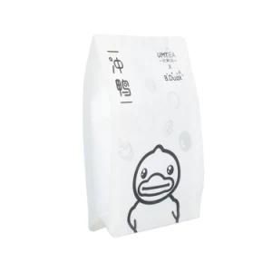 Vacuum Compound Coffee Tea Snack Biodegradable Eco-Friendly Stand up Flat Bottom Plastic Packaging Bag