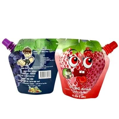 Special Shaped Juice Drink Packaging Plastic Stand up Spout Pouch