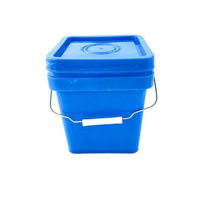 Food Grade Square Plastic Bucket for Ice Cream Cookie Biscuit Liquid Storage