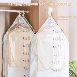 Hanging Vacuum Bag Suction Cup Space Saver Vacuum Compressed Hanging Bags for Clothes Storage