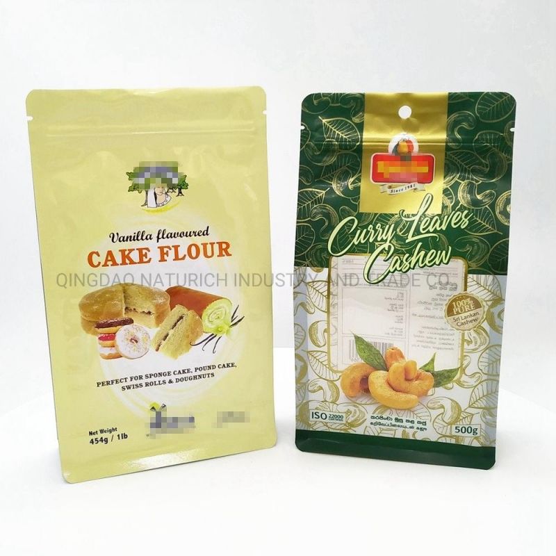 500g Cashew Packaging Plastic Bag with Window and Zipper