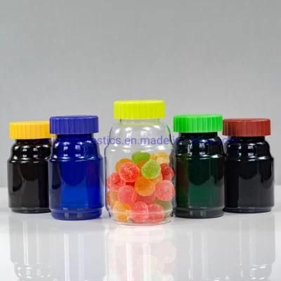 Irregular Shape 125ml Pet Cacium/Capsule/Medicine/Food Grade Plastic Packaging Bottle