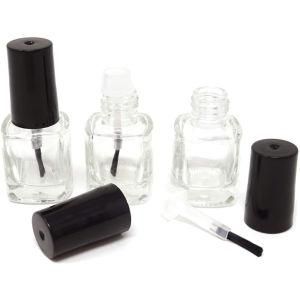 Cosmetic Package Nail Polish Glass Bottle with Cylindrical Cap Bottle Nail Polish Stopper