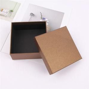 Custom Natural Kraft Folding Cardboard Gift Box with Separate Lift off Lid