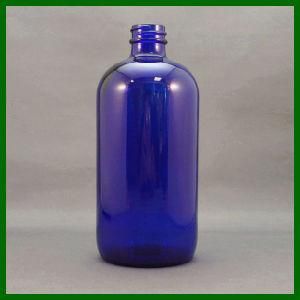 16oz Cobalt Blue Empty Boston Round Glass Bottle