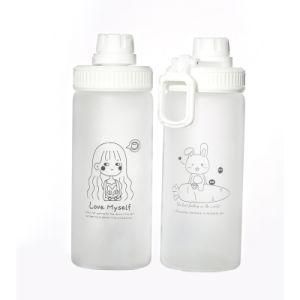 Essential Portable Empty Clear Round Drop Resistant Glass Water Bottle 350ml