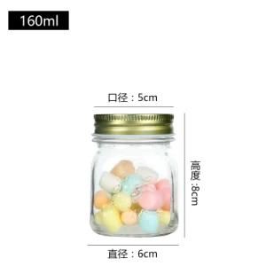New Design Cylinder Bird Nest Bottle Glass Jam Jar Food Storage Preserve Honey Glass Jar
