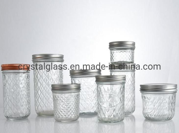 150ml 300ml 500ml 1000ml 16oz 32oz Regular Mouth Glass Mason Jar with Lid