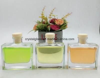 100ml Square Shape Aromatherapy Diffuser Clear Glass Bottle