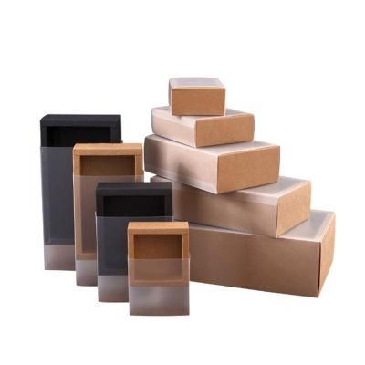 Custom Logo Brown Kraft Paper Folding Slide Drawer Gift Packaging Box