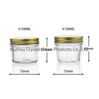 China Suppliers Wide Mouth 50ml 100ml 200ml 250ml 300ml Kitchen Jam Storage Mason Glass Jars