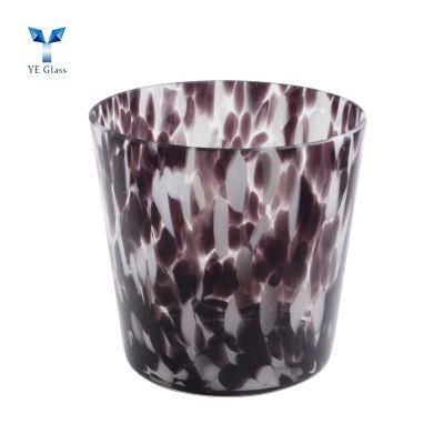 Customized 625ml Amber Flecks Glass Candle Jar for Home Decoration