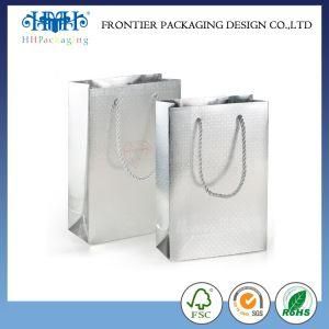 Factory Wholesale Custom Luxury Silver Gift Craft Drawstring Handle Paper Bags for Jewelry