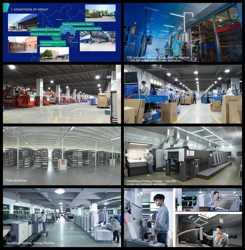 China Custom Factory Paper Display Transparent Plastic Blister Card Pet Hanging Retail Packing