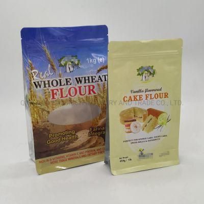 Quad Seal Plastic Packing Bag for Cake Flour 1kg/5lb Cake Flour