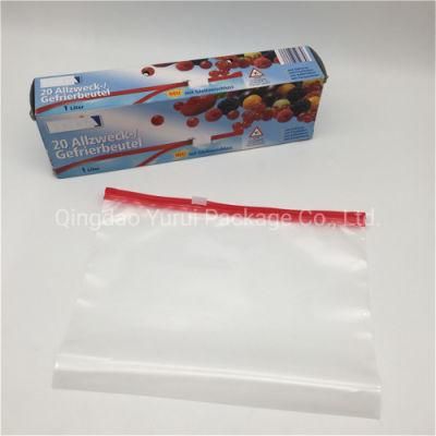 Food Grade Raw Material LDPE Zip Lock Bag Custom Reusable Plastic PE Slider Bag