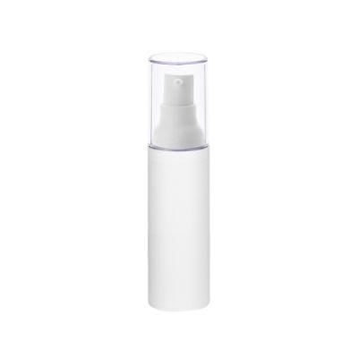 Factory Supply 15ml, 30ml, 50ml White Spray Pumb Plastic Bottle Round Plastic Bottle