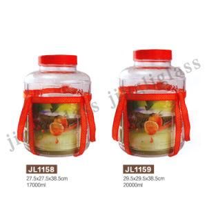 Extra Large 20 Liters and 17 Liter Glass Storage Jar