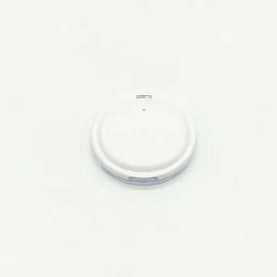 Empty Custom White Round Plastic Pressed Powder Case with Clear Lid Compact Cosmetic Cases for Blush