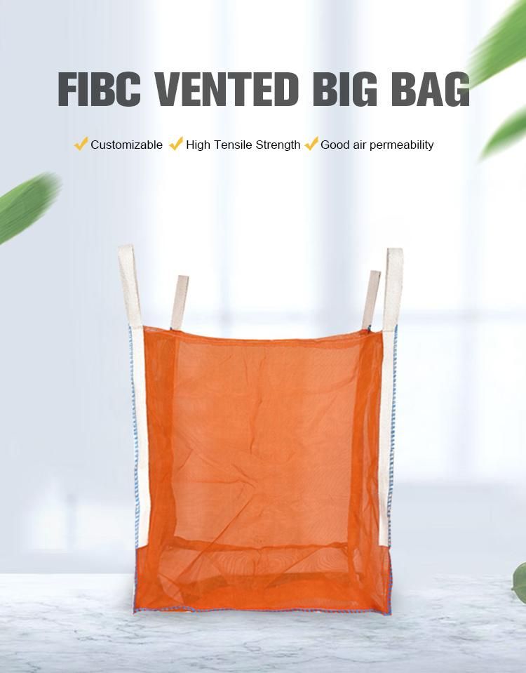 FIBC 500kg 750kg 1000kg Jumbo Ventilated Breathable Firewood Big Bag