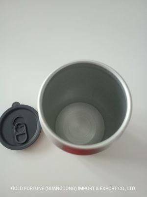 Beer Cans Shape Aluminum Cup with Lid and Straw