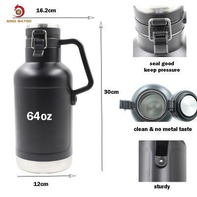 Vacuum Insulated 64 Ounce Oz 64oz Handle Beer Growler Growlers