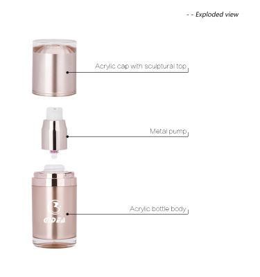 15ml 30ml 50ml Luxury Acrylic Airless Pump Bottle