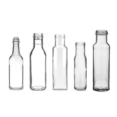 8oz 12oz 32oz Clear Ring Neck Glass Sauce Bottle