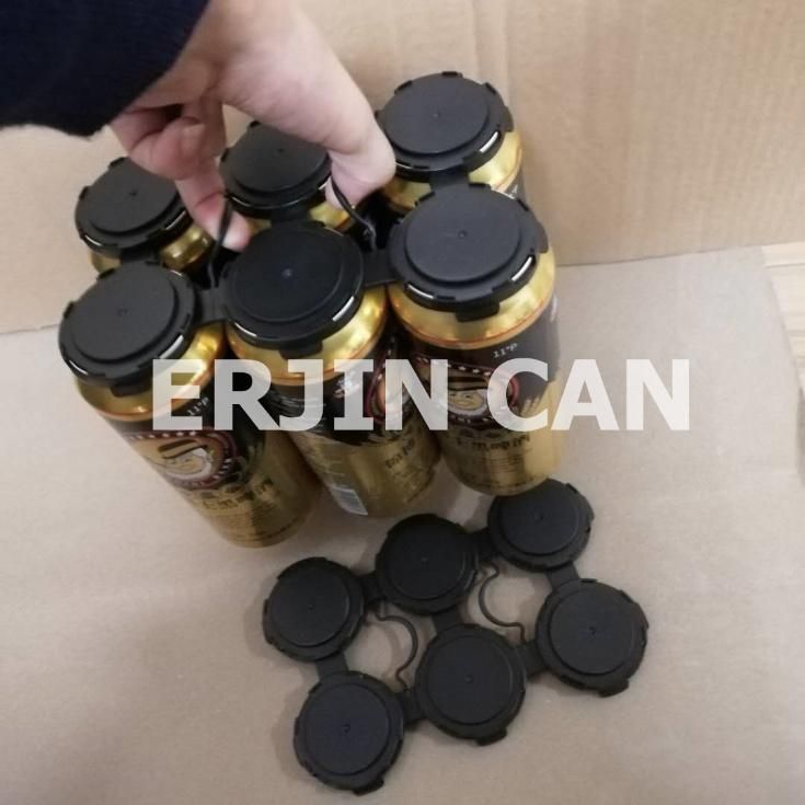 Erjin Six Pack Beer Can Holder 6 Pack Black Handle