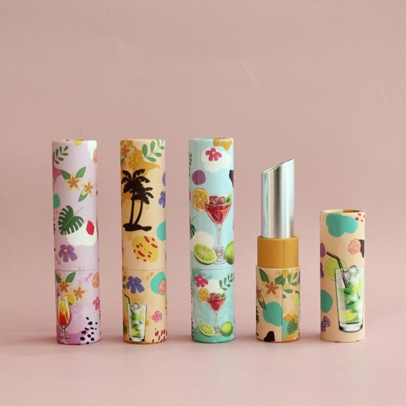 Paper Tubes Empty Cardboard Lipstick Tube Recycled Material Lipbalm Container for Makeup Packaging