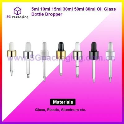 5ml 10ml 15ml 30ml 50ml 80ml Oil Glass Bottle Dropper