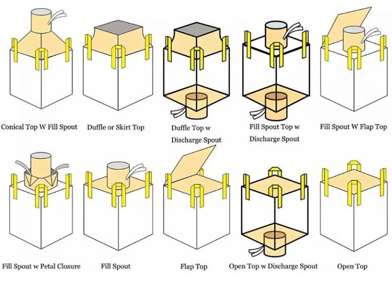 Jumbo Bag Cement Bag Jumbo Bag Cement PP Sling Bag 500kg 1000kg Jumbo Packing Cement