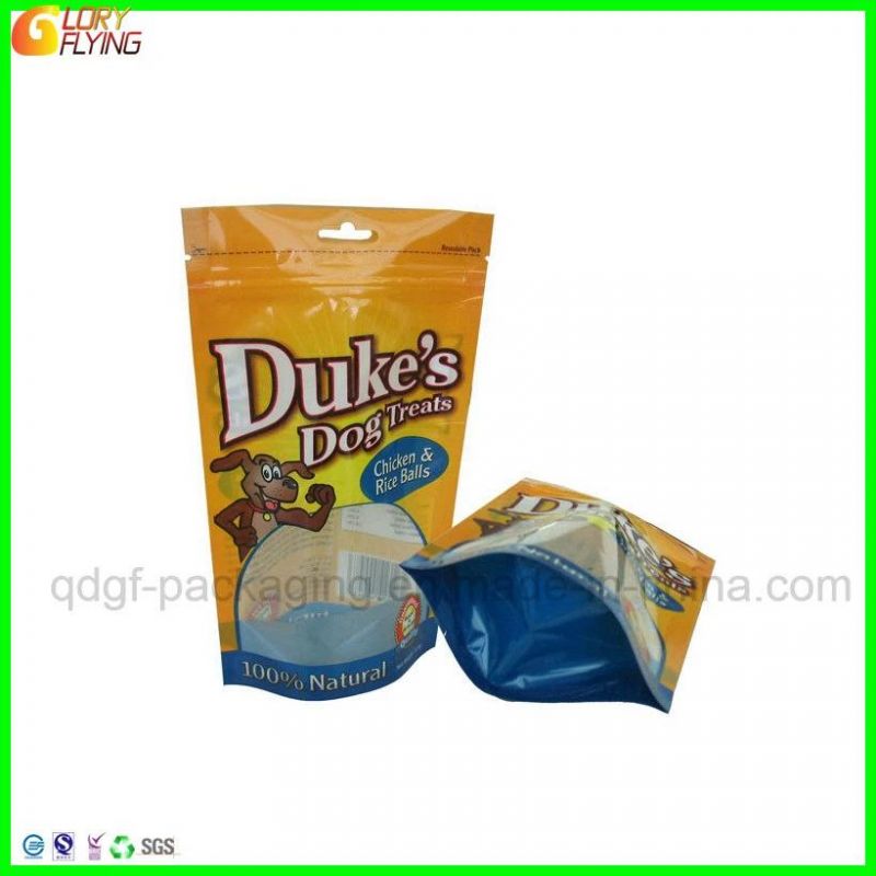 Food Bag Plastic Packing Bag for Dog Treats Stand up Zip Lock Bag