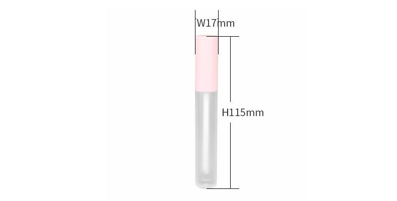 in Stock Ready to Ship Bulk Price 4ml Fancy Fashion Clear Lip Gloss Tube Packaging with Pink Top for Lip Gloss