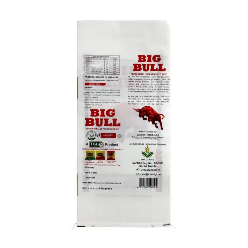 Hot Sale Polypropylene Packing PP Sacks BOPP Woven Laminated Rice Bag 25kg 50kg