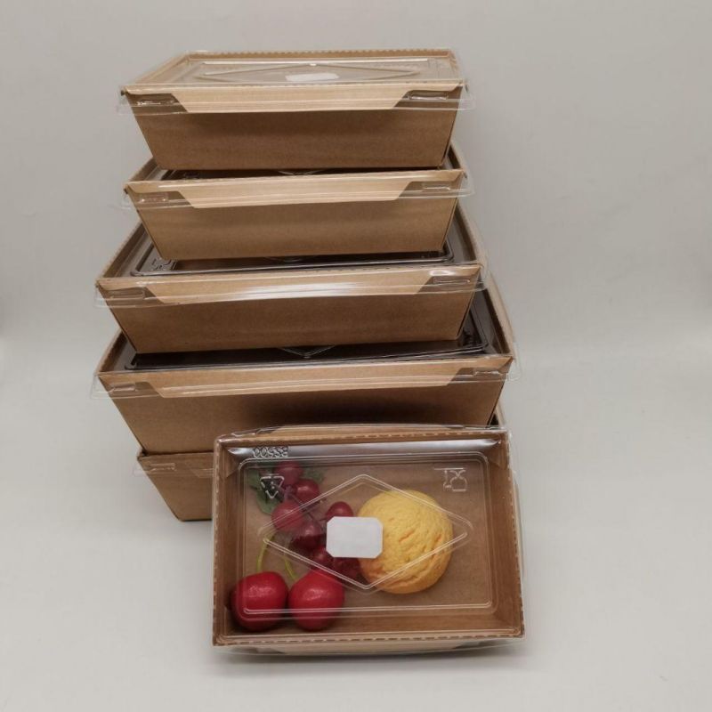 Biodegradable Disposable Custom Printed Takeaway Big Kraft Paper Food Platter Box