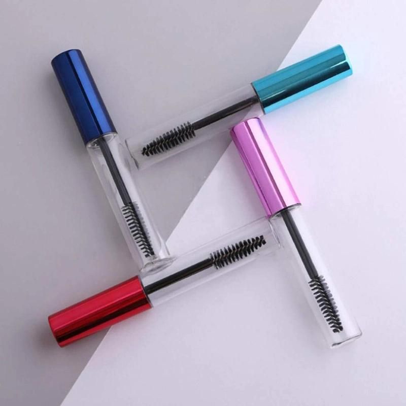 Custom Eco Friendly 10ml Empty Refillable Plastic Cosmetic Packaging Eyelash Mascara Wand Tube with Brush