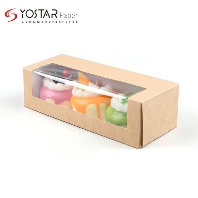 Custom Portable Donuts Take Away Packing Box with Window