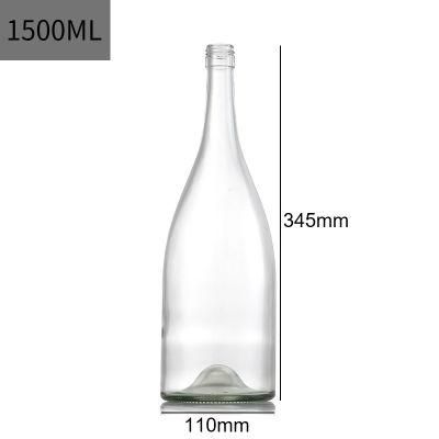 187ml 375ml 500ml 750ml Custom Empty Amber Blue Black Transparent Glass Wine Bottle