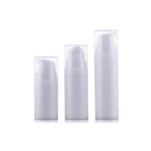 Plastic PP 5ml 10ml 15ml Hand Cream Refillable Mini White Airless Lotion Bottle