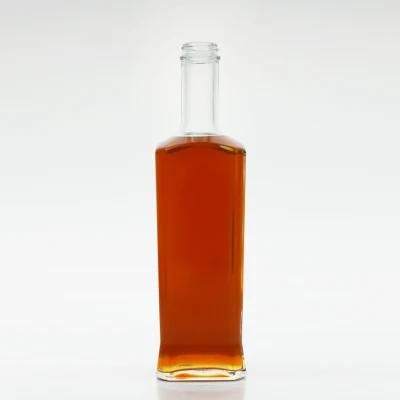 in Stock 375ml Nordic Round Glass Vodka Bottle for Sauces with Metal Screw Cap