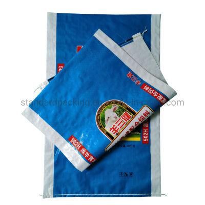 SGS China Factory Cheap Feed Sacks Animal Feed Fish Chicken Duck Horse Pig Poly Feed Bags 20kg 25kg