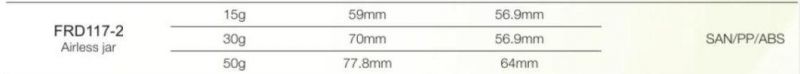 Promotion Low Price for Sale Golded Rose Color Airless Acrylic Vacuum Jar 15ml 30ml 50ml for Cosmetic
