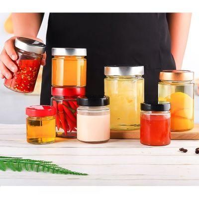 Food Grade Packaging 10ml 30ml 50ml 87ml 100ml Wide Mouth Empty Clear Glass Jar Custom