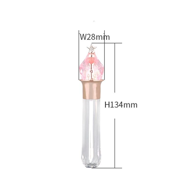 4ml Low MOQ in Stock Star Top Luxury Pink Lipgloss Tubes Cheap Empty Lipgloss Tube Container